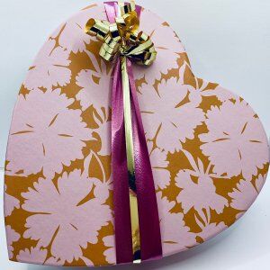 Create your own Large Pink Floral Heart Box