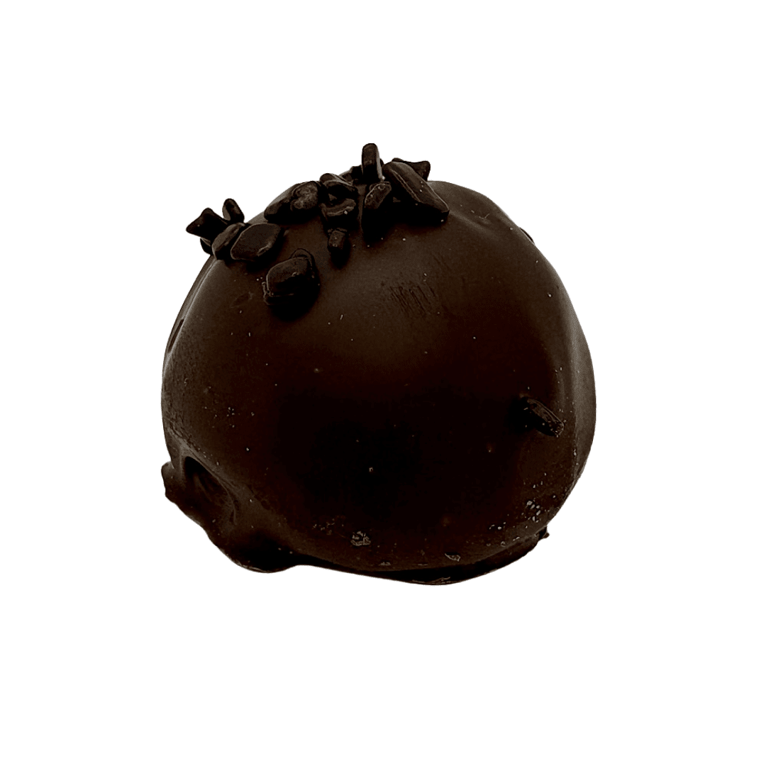 Plain Champagne Ganache in Dark chocolate with sprinkles